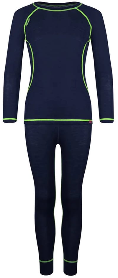 Trollkids Merino Lange Mouwen Basislaagset Blauw 128 cm Kinderen