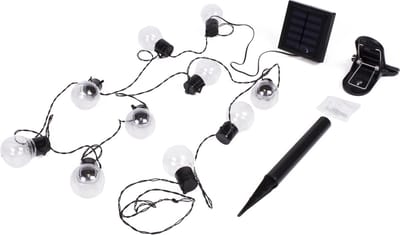 Benson Lichtsnoer op zonne-energie - 10 LED lampen - 6 meter - IP44 - Automatische inschakeling