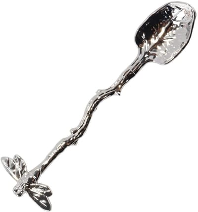 Dailygoods- Lepel Zilver Retro Libelle - Lange Steel - Roestvrij Staal - Voor Thee/Koffie/Desserts - Elegant Ontwerp - Duurzaam Materiaal - Theelepel