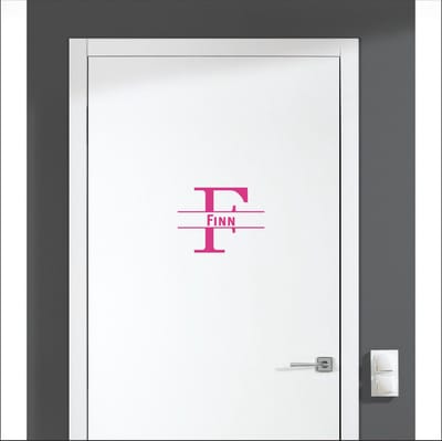 Deursticker Met Naam -  Finn - Roze