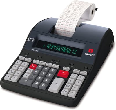 Printrekenmachine - Zakencalculator - Kantoorwerk - 12 Cijfers Display - 31x20.5x8cm - Zwart