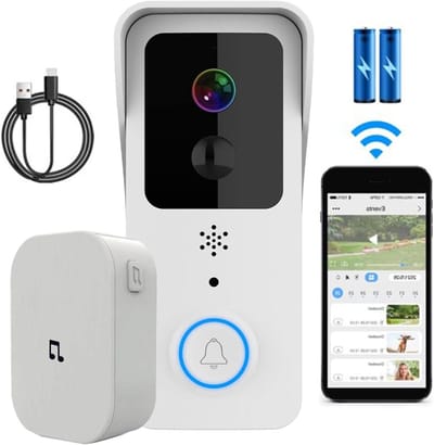 Video Deurbel Camera - Slimme Intercom - Huisbeveiliging - 1080P HD Resolutie - IP54 Waterdicht - Zwart