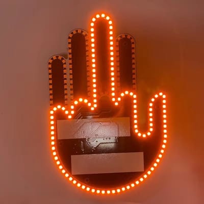 LED Middelvinger - stierenhoorn - Handgebaar met afstandsbediening