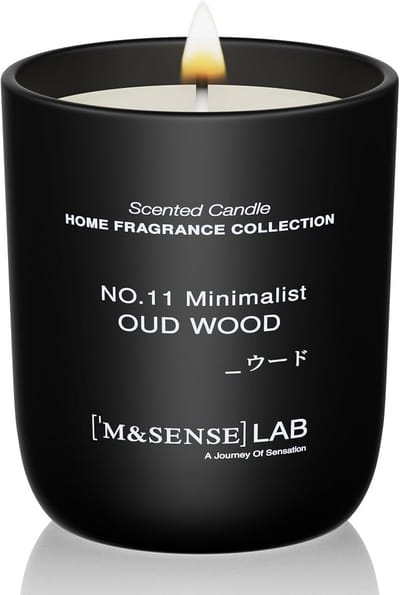 M&SENSE Natural Soy Candle | Old Wood | 150ml | Minimalist Scented Candle for Relaxation, Gift, Home Decoration | for Bedroom, Office, Party Large