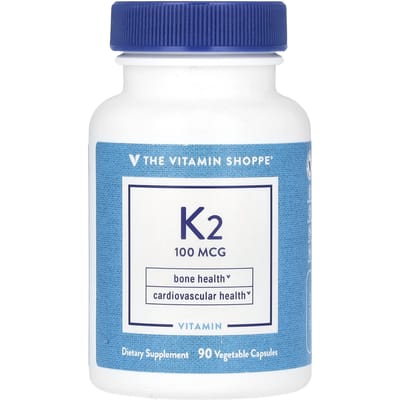 The Vitamin Shoppe, Vitamine K2, 100mcg, 90 plantaardige capsules