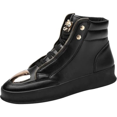 Heren Sneakers Mode Skateboard Schoenen Hoge Top Casual Schoenen Luipaard Platform Schoen Sport Trainingsschoenen Heren Enkellaarsjes 39