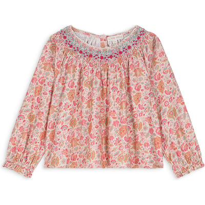 Louise Misha Blouse Mahina Cream Flower Fields Size: 3Y | Shirts Outlet | Unisex | Roze