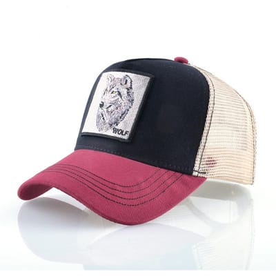 Heren Snapback Petten Zomer Ademende Baseballpet Dames Coole Streetwear Wolf Borduurwerk Trucker Petten Unisex Hip Hop Petten Mannen black