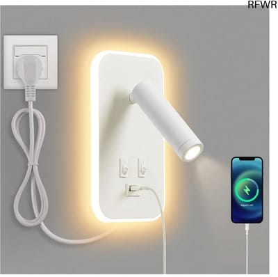 Wandlamp Binnen met Snoer - Wandlamp met Stekker voor Binnen - met Dimbare Schakelaar - Industrieel en Vintage - Design