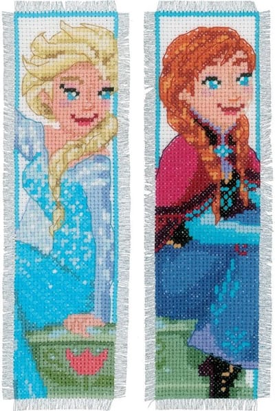 Vervaco - Bladwijzer kit - Disney Sisters forever set van 2 - PN-0168474 - Borduren - Borduurpakket - Borduurpakket volwassenen - Borduurpakket kind