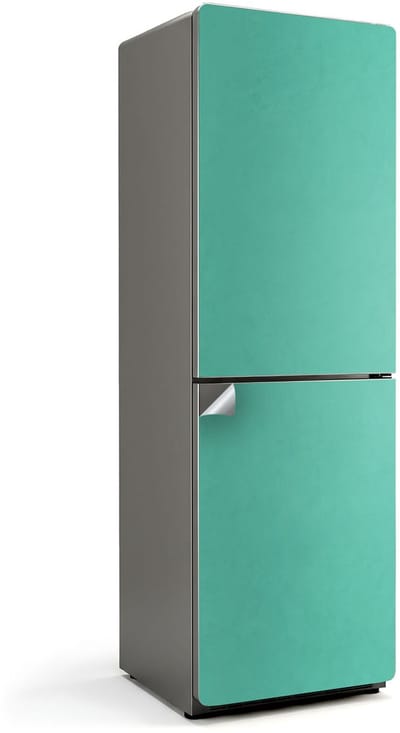 Wallfluent Koelkaststickers - Munt Koelkast Folie - 60 cm x 190 cm - Munt Koelkaststickers - Grote Koelkast Sticker - Koelkast Opknappen Sticker - Decoratieve Koelkaststicker - Koelkast Opknappen Sticker