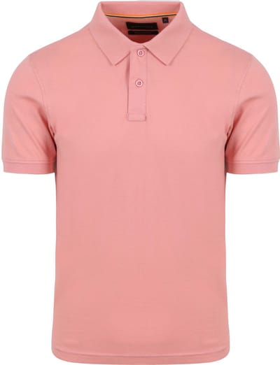 Suitable Cas Polo Roze - Maat M - Heren - Polo shirt Heren met Korte mouw