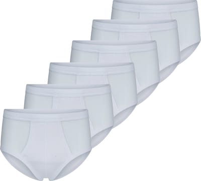 Beeren heren slip wit 100% Katoen 6 stuks  - S