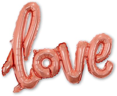 LUQ – Folieballon Love – Rose Gold – Luxe Romantische Valentijn Decoratie – Valentine Versiering – Helium Ready