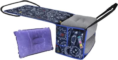 Vliegtuig Voetensteun - Reis hammock - Kinderen slapen - Stil op te zetten - Compact formaat - Zwart