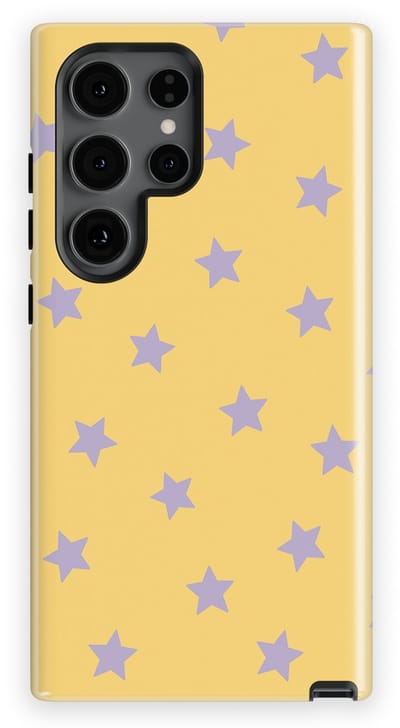 DripCase Hoesje Samsung Galaxy S24 Ultra | Sterren Design | Magnetisch Opladen | 2-in-1 Ontwerp | Stars Backcover Sunny Lilac