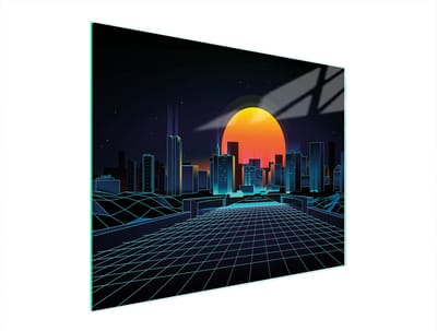 TMK ArtDeko - Snijplank - Glas - 52x40 cm - Stadsontwerp