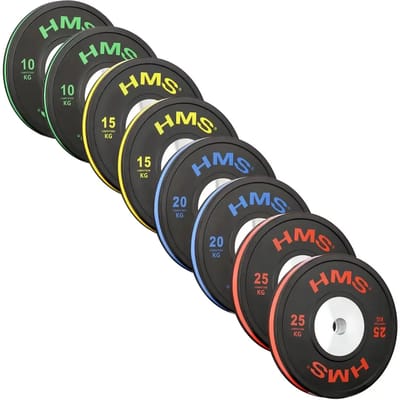 HMS BTBR Serie - Olympische Bumper Schijven - 140kg - Stalen Kern - Kalibreerbaar