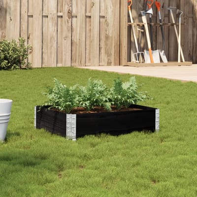 vidaXL - Plantenbak - 80x60 - cm - massief - grenenhout - zwart
