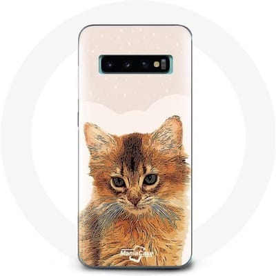 Coque pour Samsung Galaxy S10 Somali Race de chats