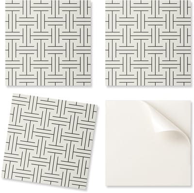 Zelfklevende vinyl wandtegels met geometrisch ruitpatroon, 20x20x20 cm