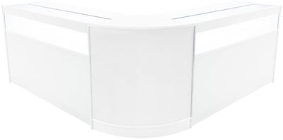 Iris led-winkeltoonbankset - wit - 2xb1500+cm60 - met led-verlichting
