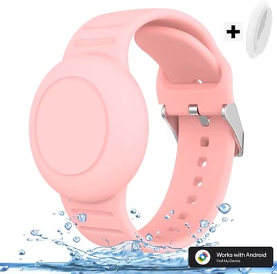 BlueTime - Horlogebandje Houder voor Tag - Inclusief Tag - Verstelbaar en Waterdicht - Veilig - Kind - Geschikt voor Android Find My Device - GPS Horloge Kind - GPS Tracker - Locatie Tracker - kinder gps horloge