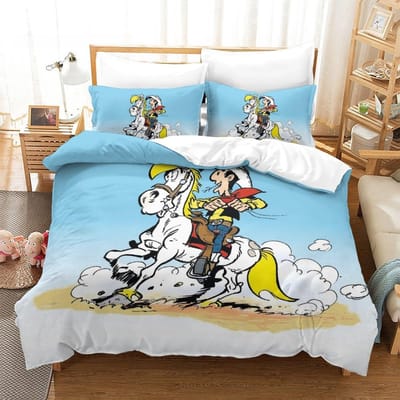 Nieuwe Lucky Le Beddengoed Collectie Enkel Tweepersoons Volledig Queen King Size Bed Collectie Volwassene Kind Slaapkamer Dekbedovertrek Collecties 3D Anime Met Beddengoed C US King 264x228cm