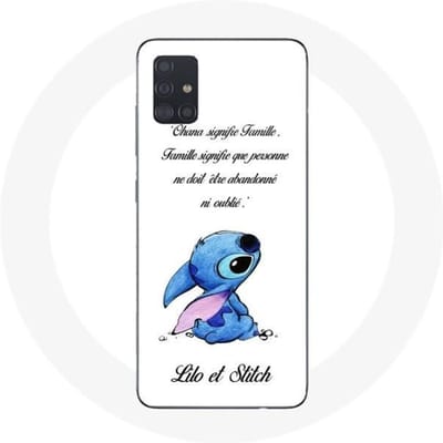 Coque - Maniacase - Samsung Galaxy A51 - Lilo et Stitch - Souple - Blanc blanc