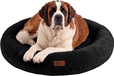 Pet Perfect Orthopedische Hondenmand – Donut Hondenmand – Hondenkussen – Hondenbed – Wasbaar - 120 cm - Zwart