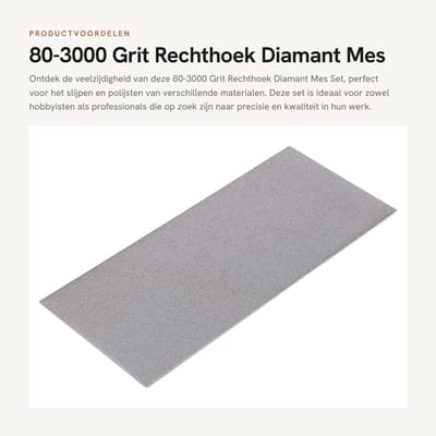 Dailygoods- Diamant Mes Set 80-3000 Grit - Slijpsteen - Polijsten - Slijpstaaf - Wetsteen - Afmeting 17x7,5 cm