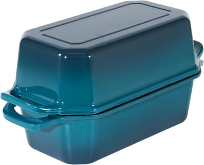Broodpan Gietijzer - Broodbakvorm - Brood Bakken - Superieure Warmteverdeling - 9 x 5 Inch - Donkergroen