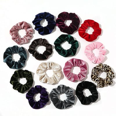 10 STUKS Haarelastiekjes Eenvoudige Mode Snoepkleur Velours Elastische Scrunchies Haarelastiek Cadeaus voor black