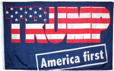 USArticlesEU - Donald Trump Vlag - Trump Vlag - Trump 2024 - Trump 2020 - Verkiezingen vlag - Amerika vlag - US vlag- USA Vlag - Trump vlag Blauw - America first vlag - 150 x 90 cm