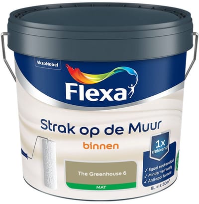 Flexa - Strak Op De Muur Binnen Mat - The Greenhouse 6 - Mengverf - 5 L