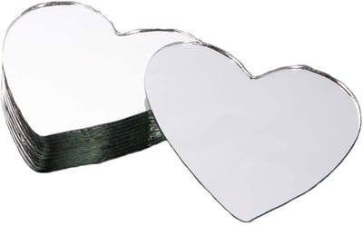 Allecto - Mini Spiegels - Hartvormige Decoratieve Spiegels - Voor Wanddecoratie - DIY Projecten - Hoge Spiegelresolutie - 20 Stuks