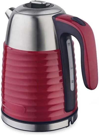 Maestro MR-051 Snoerloze Elektrische Waterkoker 1.7L - Rood Stijlvolle Roestvrijstalen Oververhittingsbeveiliging
