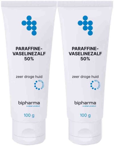 Bipharma Paraffine Vaselinezalf 50% - 2 x 100 gr - Voordeelverpakking
