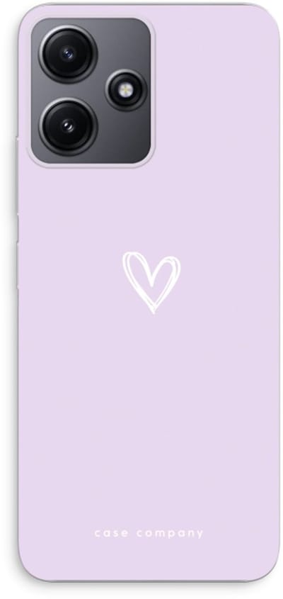 Case Company® - Hoesje geschikt voor Xiaomi Redmi 12 hoesje - Klein hartje paars - Soft Cover Telefoonhoesje - Bescherming aan alle Kanten en Schermrand