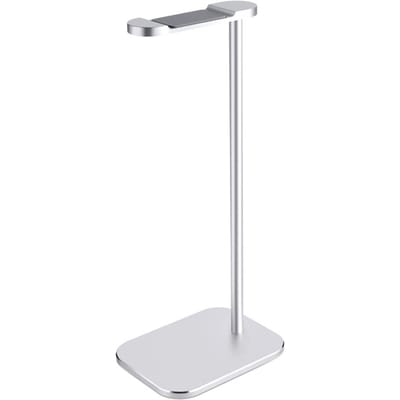 Draagbare hoofdtelefoon desktop standaard aluminiumlegering houder duurzame antislip oordopjes display houder zilver