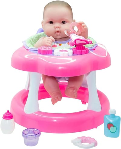 Lief Speelgoed Babypop met Loopstoel Geschenkset - Inclusief Accessoires