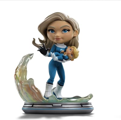 Iron Studios Fantastic Four Mini Co. PVC Figure Invisible Woman and Franklin 15 cm Mini-Figuur