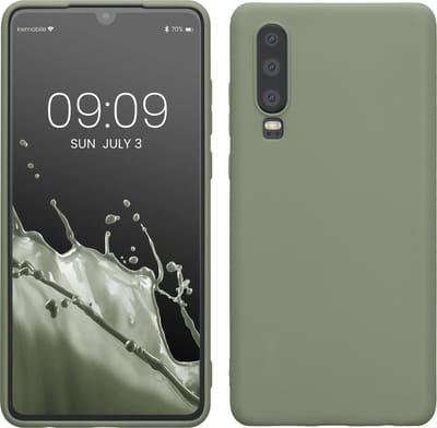 kwmobile telefoonhoesje geschikt voor Huawei P30 - Hoesje voor smartphone - Back cover in grijsgroen