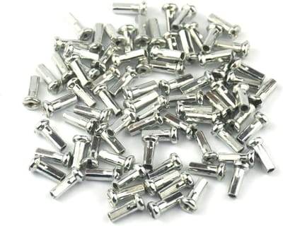 Fiets Spaak Caps - Metalen Wiel Nippels - Fiets Decoratie - Anode Kleur Technologie - 60 Stuks - Zilver