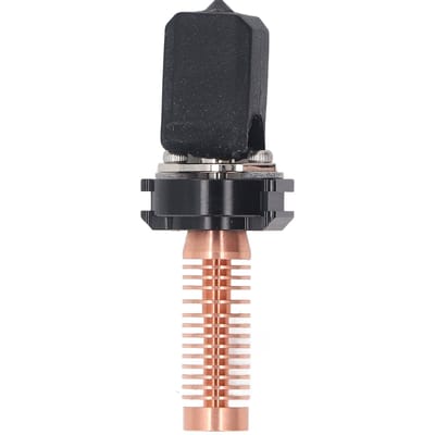 Extruder Hotend Kit 0.4mm Gehard Stalen Nozzle en Verwarmingsblok Heatbreak Hot End Vervanging voor black