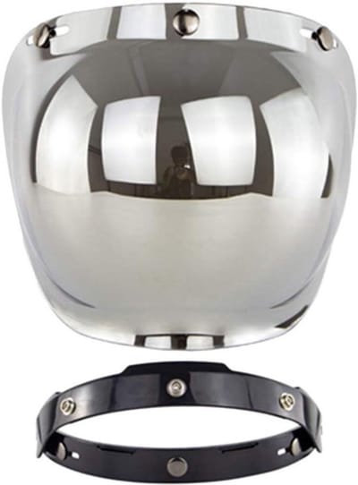 Universeel Motorhelm Vizier Bubble Shield voor Open Helmen Inclusief Beugel
