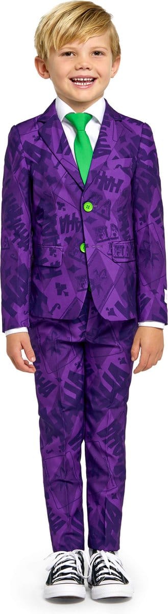 OppoSuits Kids The Joker™ - Jongens Pak - Halloween Kostuum - Verkleedkleding - Batman DC Comics - Paars - Maat: EU 92/98