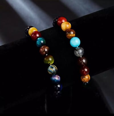 Akyol - natuurstenen Armband van het zonnestelsel- armband-valentijn voor hem en haar-sterren stelsel armband-zwart -vriendschap armbavalentijnsdag cadeau -Armband als cadeau-Armband valentijnsdag-planeet armband-Armband–sterrenstelsel-armband met