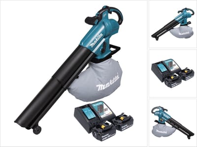 Makita DUB 187 RF2 accu bladblazer en bladzuiger 18 V borstelloos + 2x accu 3,0 Ah + oplader