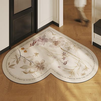 Oude Stijl Geavanceerd Hartvormig Entree Deurmat Absorberend Antislip Huishoudelijke Voetmat Kan Worden Afgeveegd Schoon Deurmat 90*90